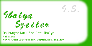 ibolya szeiler business card